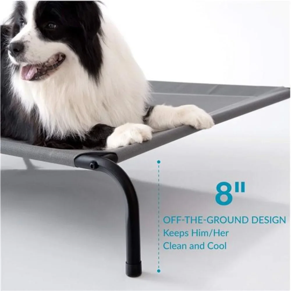 Medium Elevated Cooling Outdoor Dog Bed - Raised Cots for Medium Dogs, Portable